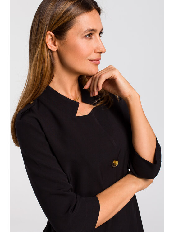 Stylove Stylove Sukienka codzienna S189 Czarny Regular Fit