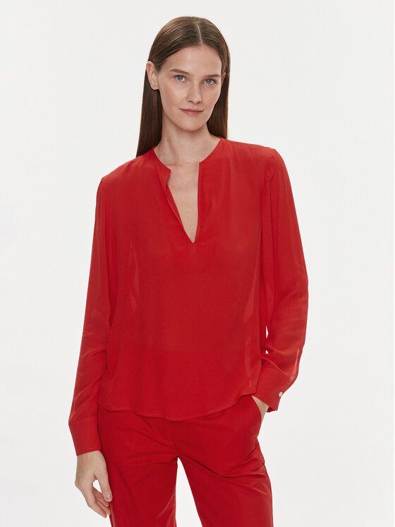 Tommy Hilfiger Blúzka WW0WW39665 Oranžová Relaxed Fit