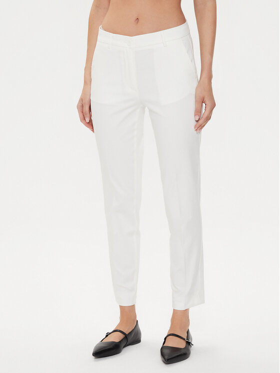 Sisley Sisley Pantaloni di tessuto 4GV3L5AH6 Écru Regular Fit