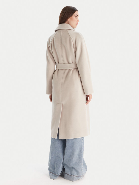 Marella Marella Gyapjú kabát English 2523016142 Szürke Regular Fit