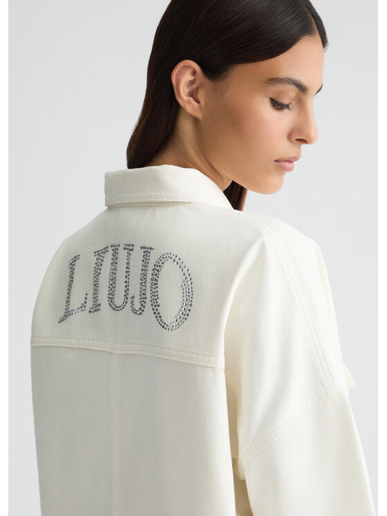 Liu Jo Kurtka jeansowa UA5165DS06910701 Biały Regular Fit