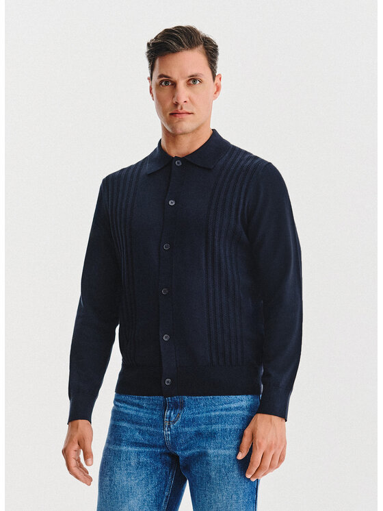 Pako Lorente Pako Lorente Sweter P25WF-2X-008 Granatowy Classic Fit