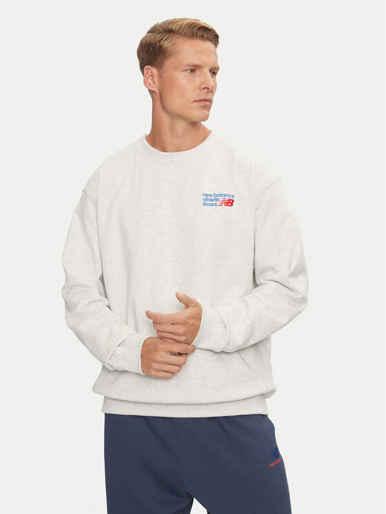 Męska Bluza New Balance, Rozmiar M, Szara, Athletics Premium Logo MT41547AHH