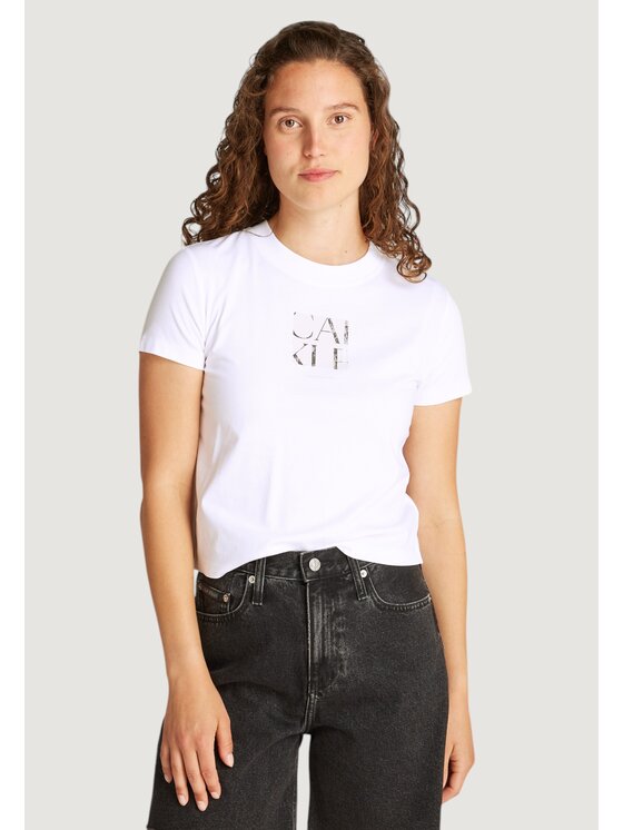 Calvin Klein Jeans Calvin Klein Jeans T-shirt FRONT PHOTO GRAPHIC Bianco To Fit