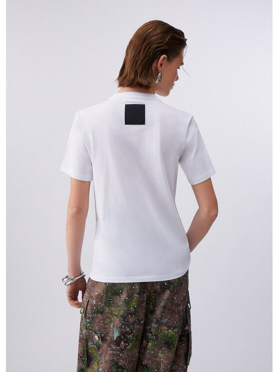 Liu Jo Liu Jo T-shirt CA6193J3868P9771 Bianco Regular Fit