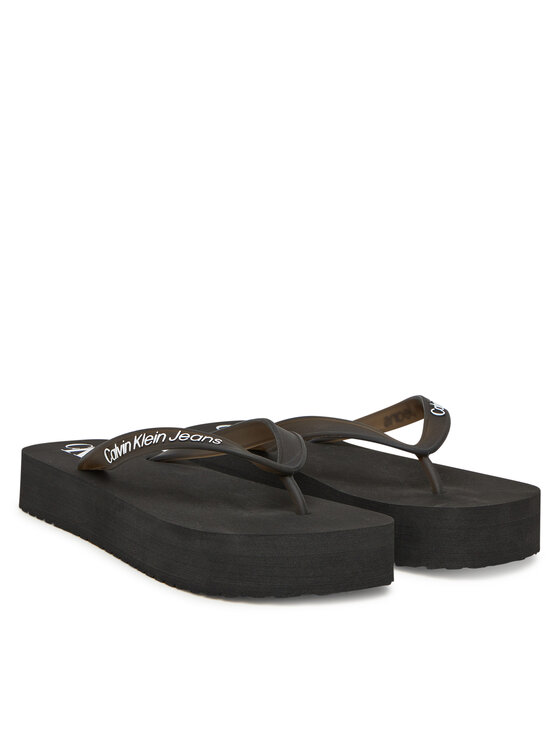 Calvin Klein Jeans Calvin Klein Jeans Japanke Beach Sandal Flatform Tpu YW0YW01830 Crna