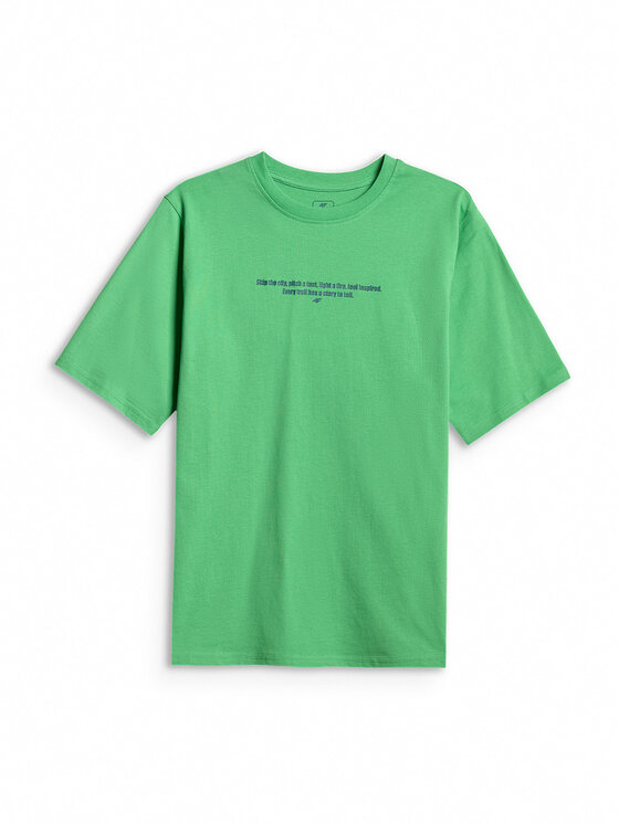 4F 4F T-Shirt ENJOY THE OUTDOORS Zielony Loose Fit