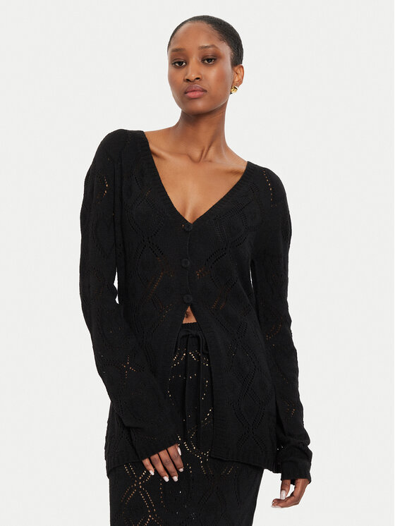 TWINSET TWINSET Kardiganas 242TP3450 Juoda Regular Fit