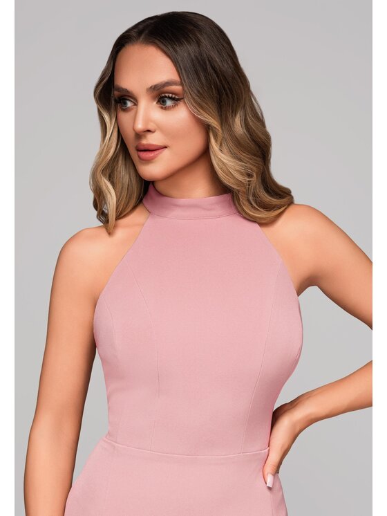 Ombre Ombre Sukienka wieczorowa LA-OM-DLR101 Różowy Regular Fit