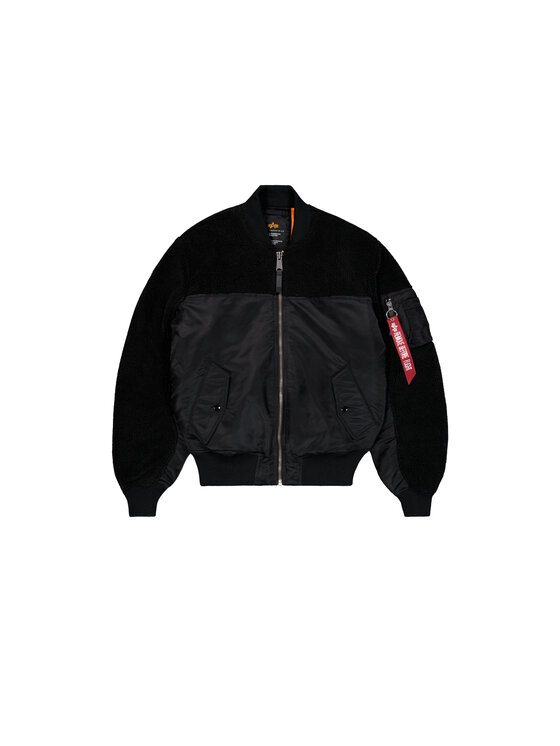 Alpha Industries Alpha Industries Kurtka bomber MA-1 Teddy Bomber Jacket Czarny Slim Fit