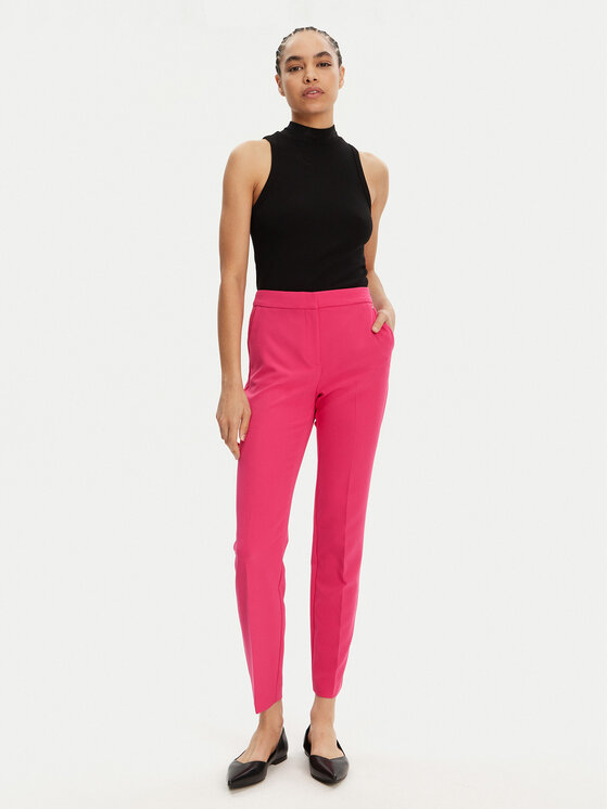 HUGO HUGO Bavlnené nohavice Hagonia-1 50539991 Ružová Slim Fit