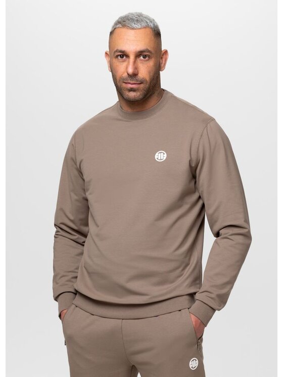 PITBULL PITBULL Bluza SMALL LOGO NUGGET Brązowy Regular Fit