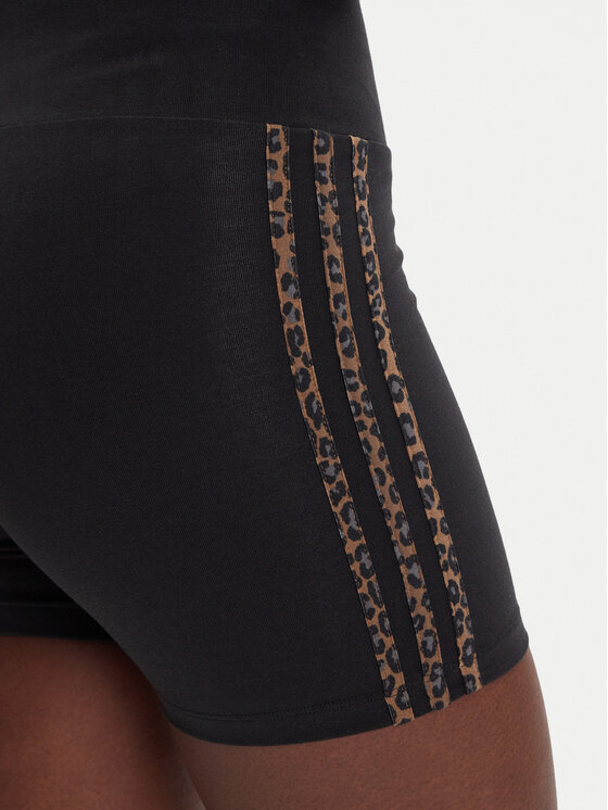 adidas adidas Bikershorts Leopard JW7305 Schwarz Slim Fit