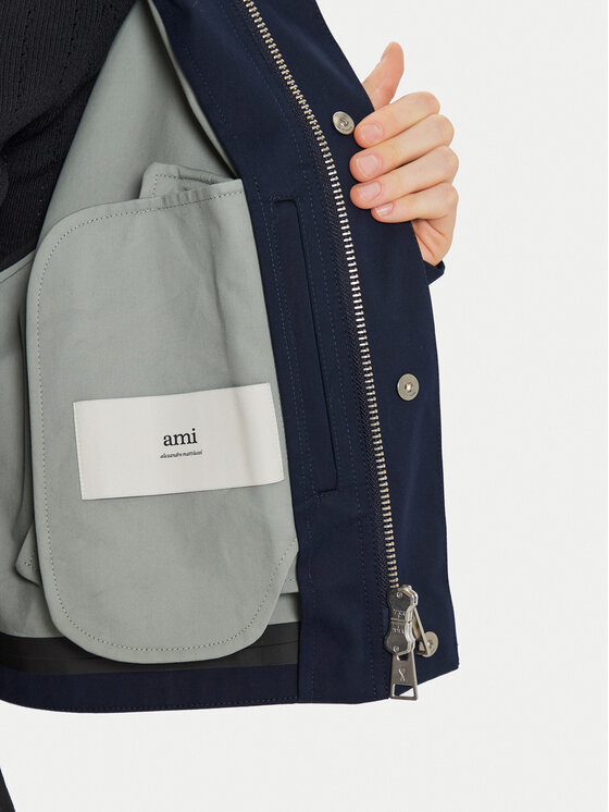 AMI PARIS AMI PARIS Átmeneti kabát FJK069.CO0081 Sötétkék Regular Fit