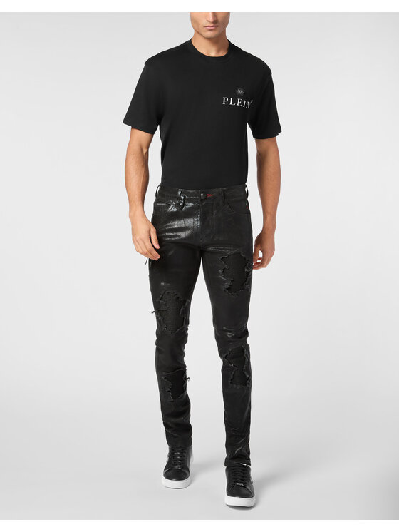 PHILIPP PLEIN PHILIPP PLEIN Džínsy 22369 Čierna Straight Leg