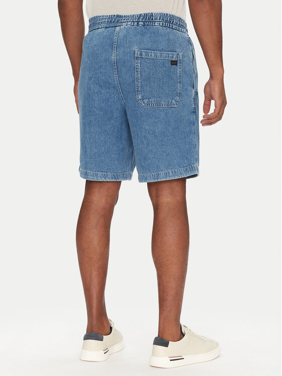 BOSS BOSS Pantaloni scurți de blugi 50537804 Albastru Relaxed Fit