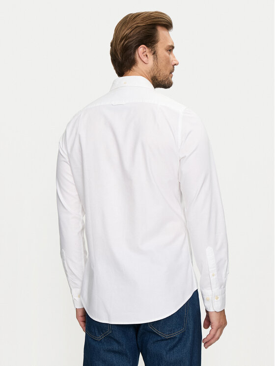 Gant Gant Srajca 3000202 Bela Slim Fit
