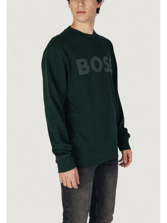 BOSS BOSS Felpa JERSEY WE BASIC CREW Verde Basic Fit