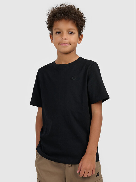 4F 4F T-Shirt BASIC+ Czarny Oversize