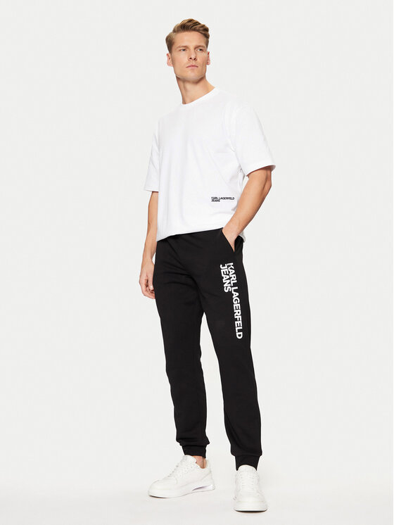 Karl Lagerfeld Jeans Karl Lagerfeld Jeans Tričko A1M17113 Biela Relaxed Fit