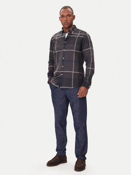 Barbour Barbour Košulja Dunoon MSH4980GY38 Siva Regular Fit