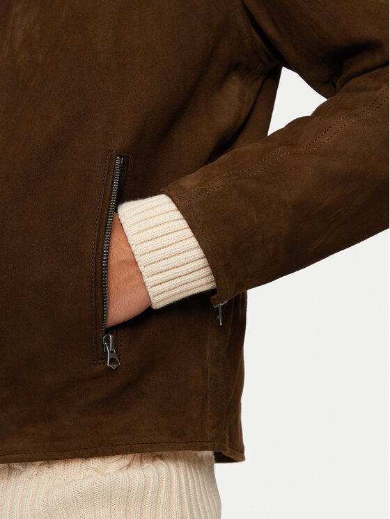 Pepe Jeans Pepe Jeans Ādas jaka Tenjamin PM403018 Brūns Regular Fit