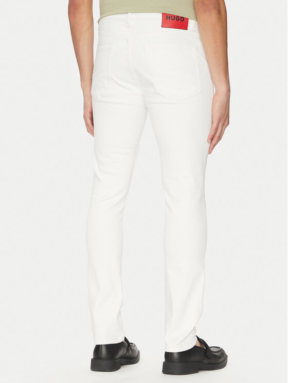 HUGO HUGO Jeansy 50537696 Biały Extra Slim Fit