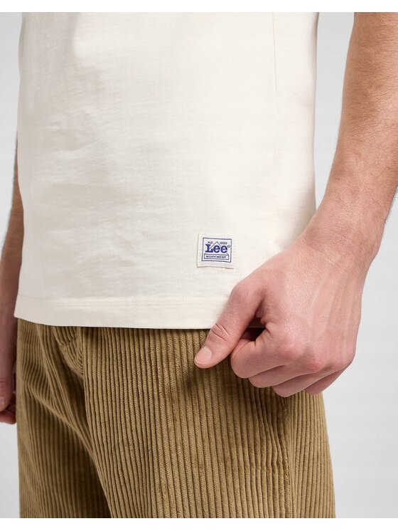 Lee Lee T-Shirt WW Pocket Tee Biały Relaxed Fit