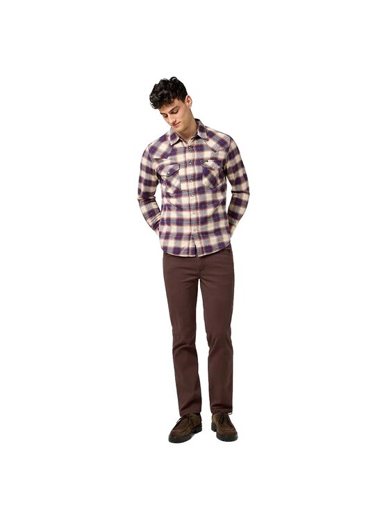 Wrangler Wrangler Jeansy GREENSBORO Brązowy Straight Fit