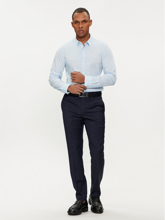 Calvin Klein Calvin Klein Cămașă K10K110856 Albastru celest Slim Fit