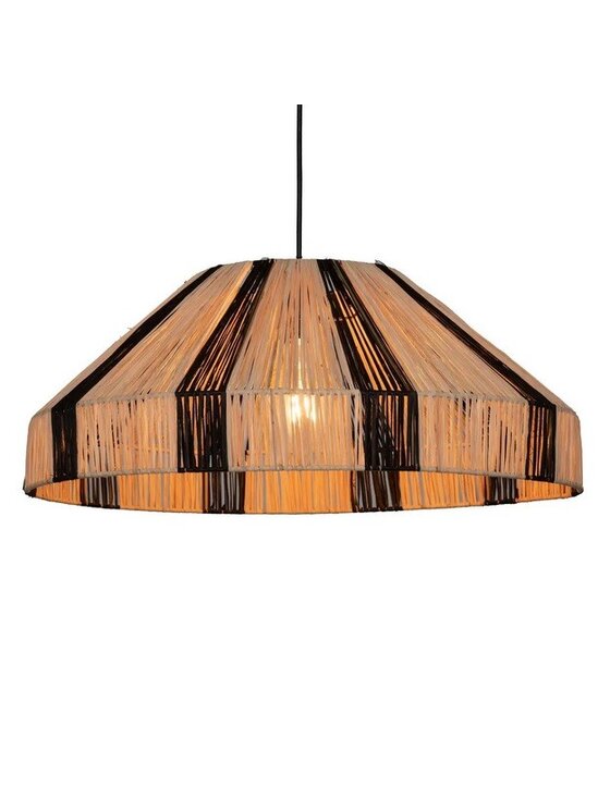 MIAhome MIAhome Lampa wisząca z rafii Zebra Beżowy