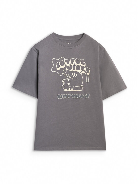 4F 4F T-Shirt KITTY JOGA Szary ciemny Oversize