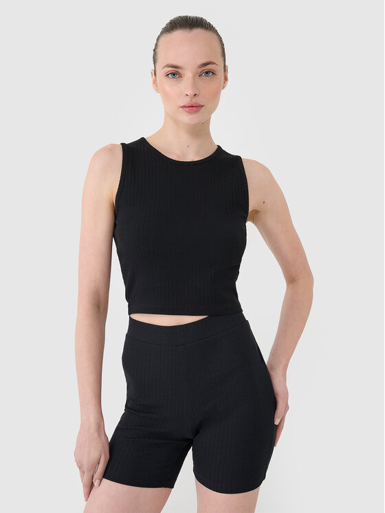 4F 4F Tank top MIDSHOP TEXTILE Czarny Slim Fit