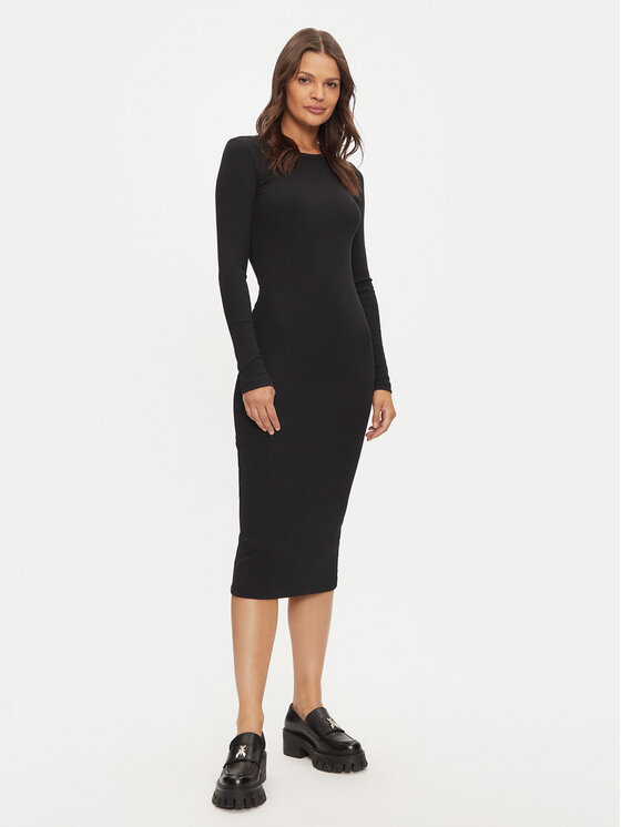 Vero Moda Každodenné šaty Chloe 10315383 Čierna Slim Fit