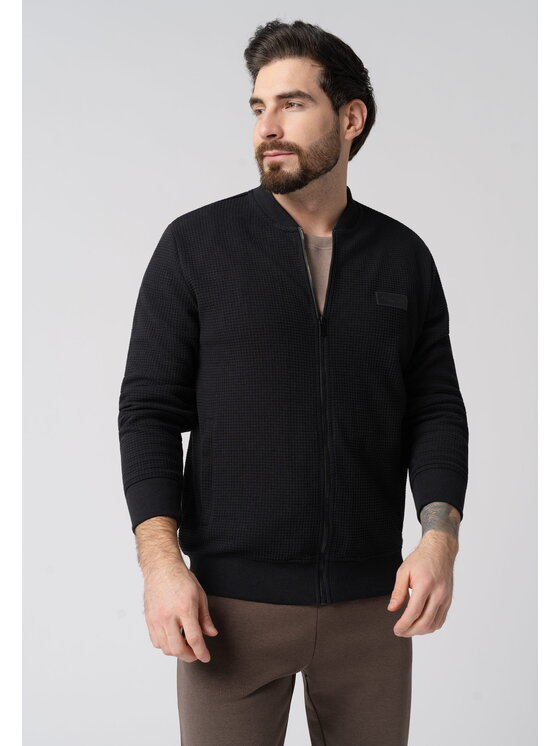 Volcano Volcano Bluza B-GLEN Czarny Regular Fit