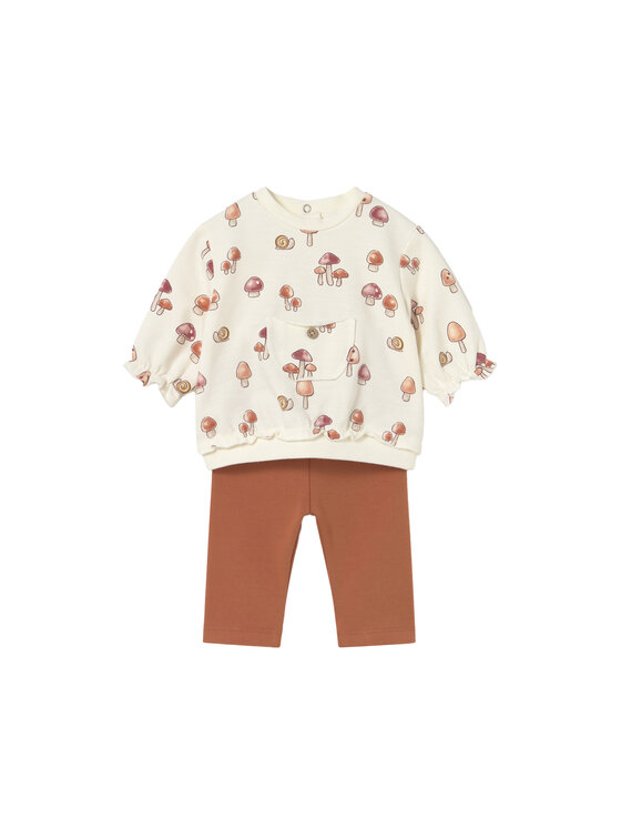 Mayoral Mayoral Set di 2 pantaloni della tuta e 2 felpe 2710 Beige Regular Fit