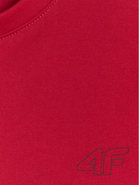 4F 4F T-Shirt BASIC+ Czerwony Regular Fit