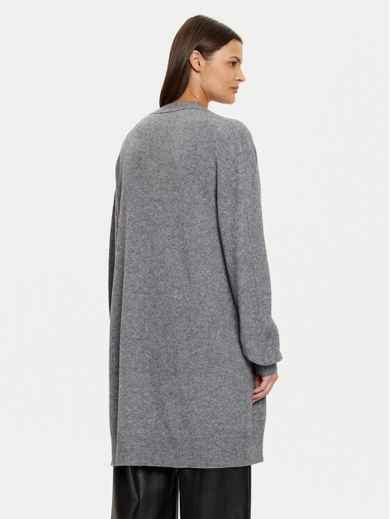 Kontatto Kontatto Strickjacke 3M0143 Grau Relaxed Fit