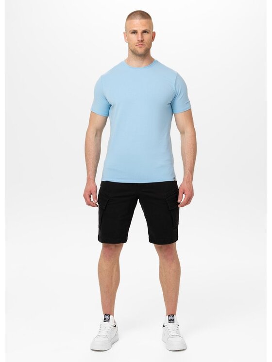 PITBULL PITBULL T-Shirt MINIMAL Niebieski jasny Regular Fit