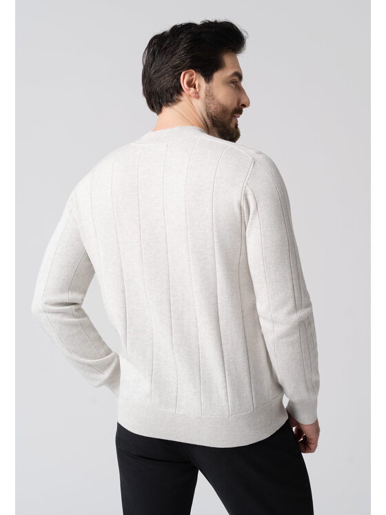 Volcano Volcano Sweter S-KING Szary Regular Fit
