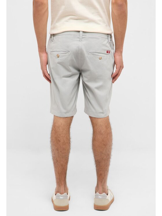 Mustang Mustang Pantaloncini di tessuto Portland Shorts Grigio Slim Fit