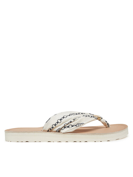 Tommy Hilfiger Tommy Hilfiger Flip flop Th Chain Print Elevated Sandal FW0FW08519 Alb