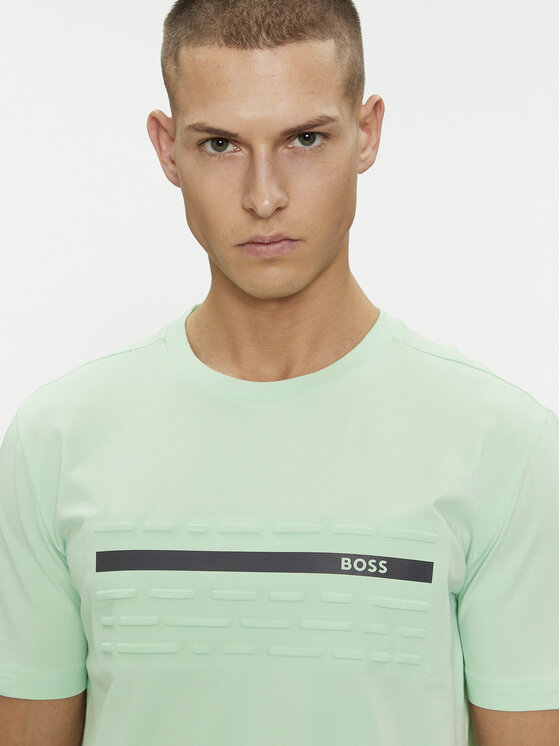 BOSS Boss Majica 50513010 Zelena Regular Fit