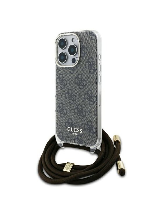 Guess Guess Etui na telefon Apple iPhone 16 Pro Brązowy