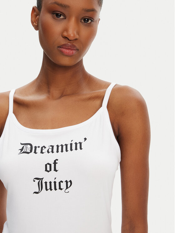 Juicy Couture Juicy Couture топ Dream Of Vest JCLCT125505 Бял Slim Fit