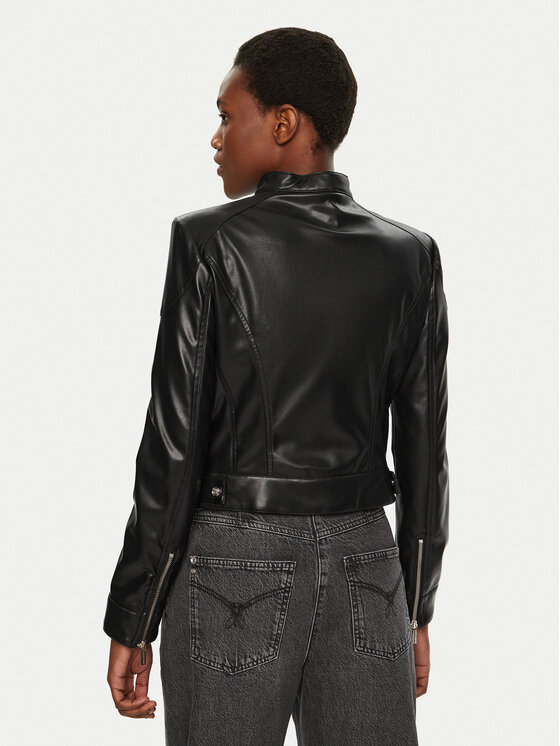 Marciano Guess Marciano Guess Шкіряна куртка 5RGL12 7255A Чорний Regular Fit