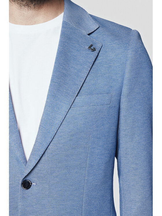 Lancerto Lancerto Marynarka Sarasota MA131124000016 Niebieski Slim Fit