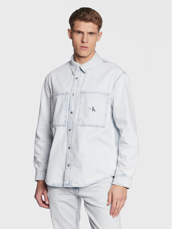 Calvin Klein Jeans дънкова риза J30J322774 Син Regular Fit
