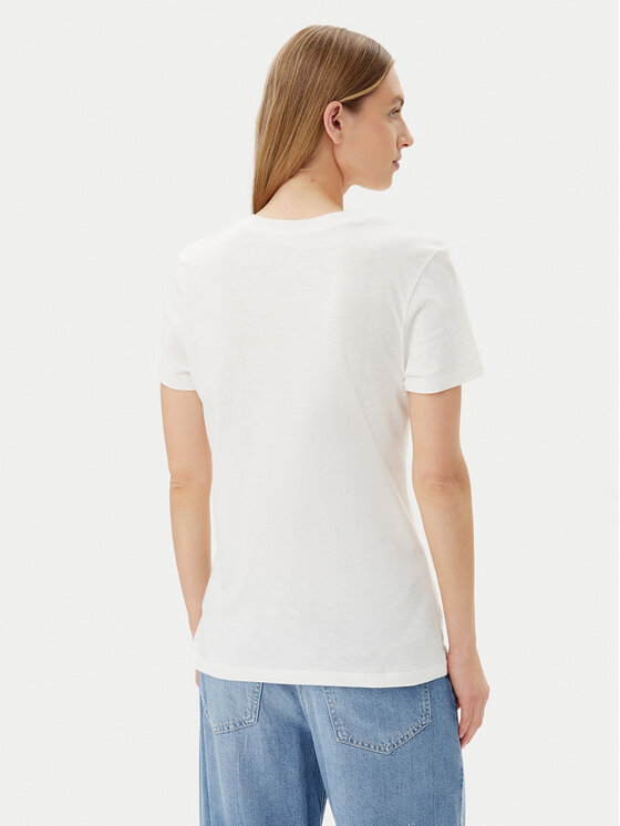 Guess Guess Tričko E5GI03 K8G01 Biela Regular Fit