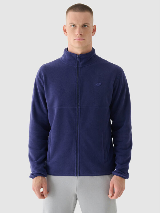 4F 4F Felpa di pile 4FWMM00TFLEM316-31S Blu scuro Regular Fit